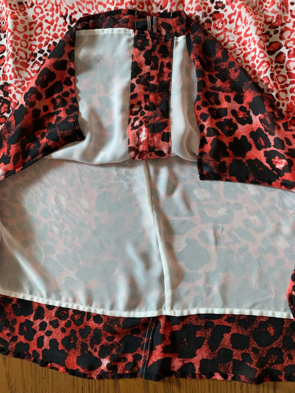 Chaus Red Ombre Leopard Print Sleeveless Tunic - Picture 2 of 6